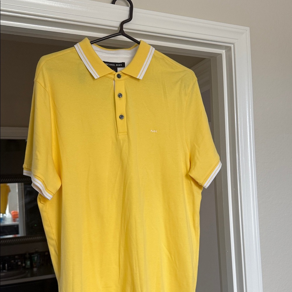 Michael Kors Bright Yellow Polo Shirt for Men
